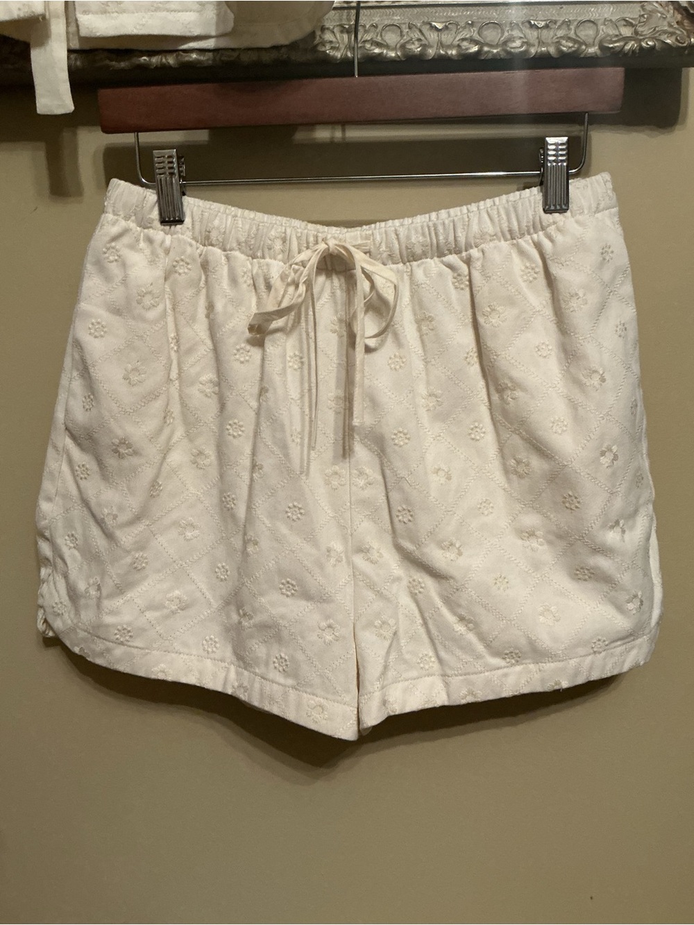 Caroline Constas Set Eyelet Denim Matching Shorts & Puff Sleeve Top NWT Small - Picture 6 of 13